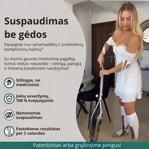 Zenstride® Kvėpuojančios kompresinės kojinės be skausmo kojoms ir pėdoms