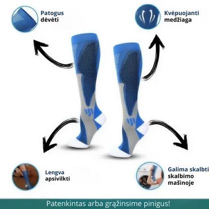 Zenstride® Kvėpuojančios kompresinės kojinės be skausmo kojoms ir pėdoms